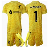 Liverpool Alisson Becker #1 Bramkarskie Koszulka Trzecia dzieci 2024-25 Krótki Rękaw (+ krótkie spodenki)